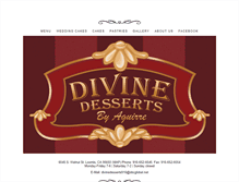 Tablet Screenshot of divinedessertsbyaguirre.com